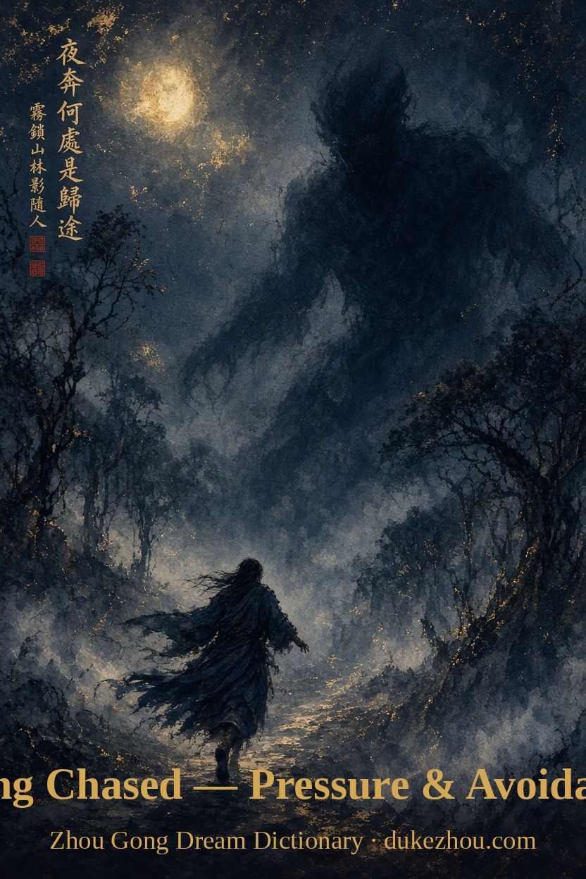 being chased dream meaning — Zhou Gong interpretation illustration