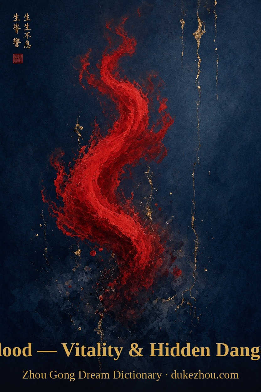 blood dream meaning — Zhou Gong interpretation illustration