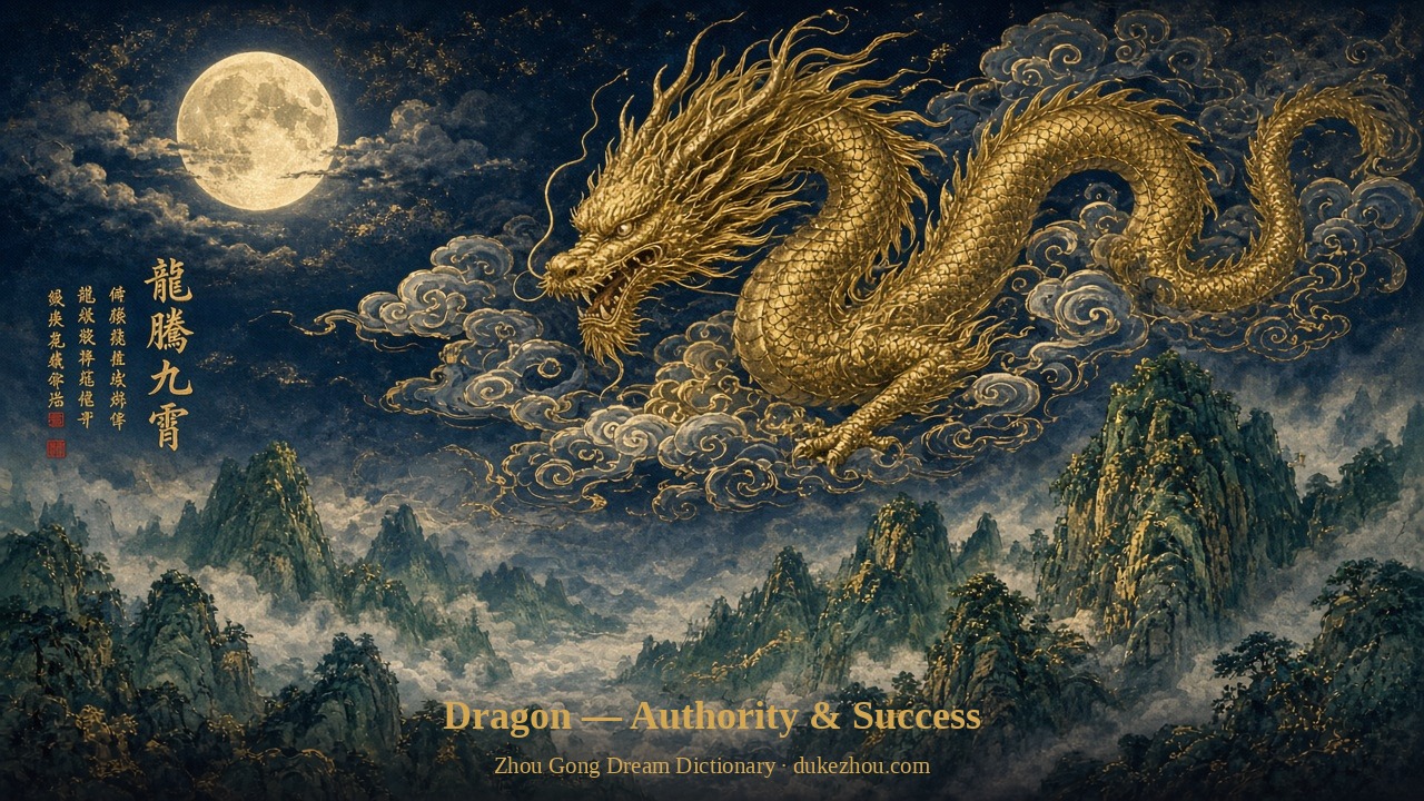 dragon dream meaning — Zhou Gong interpretation illustration