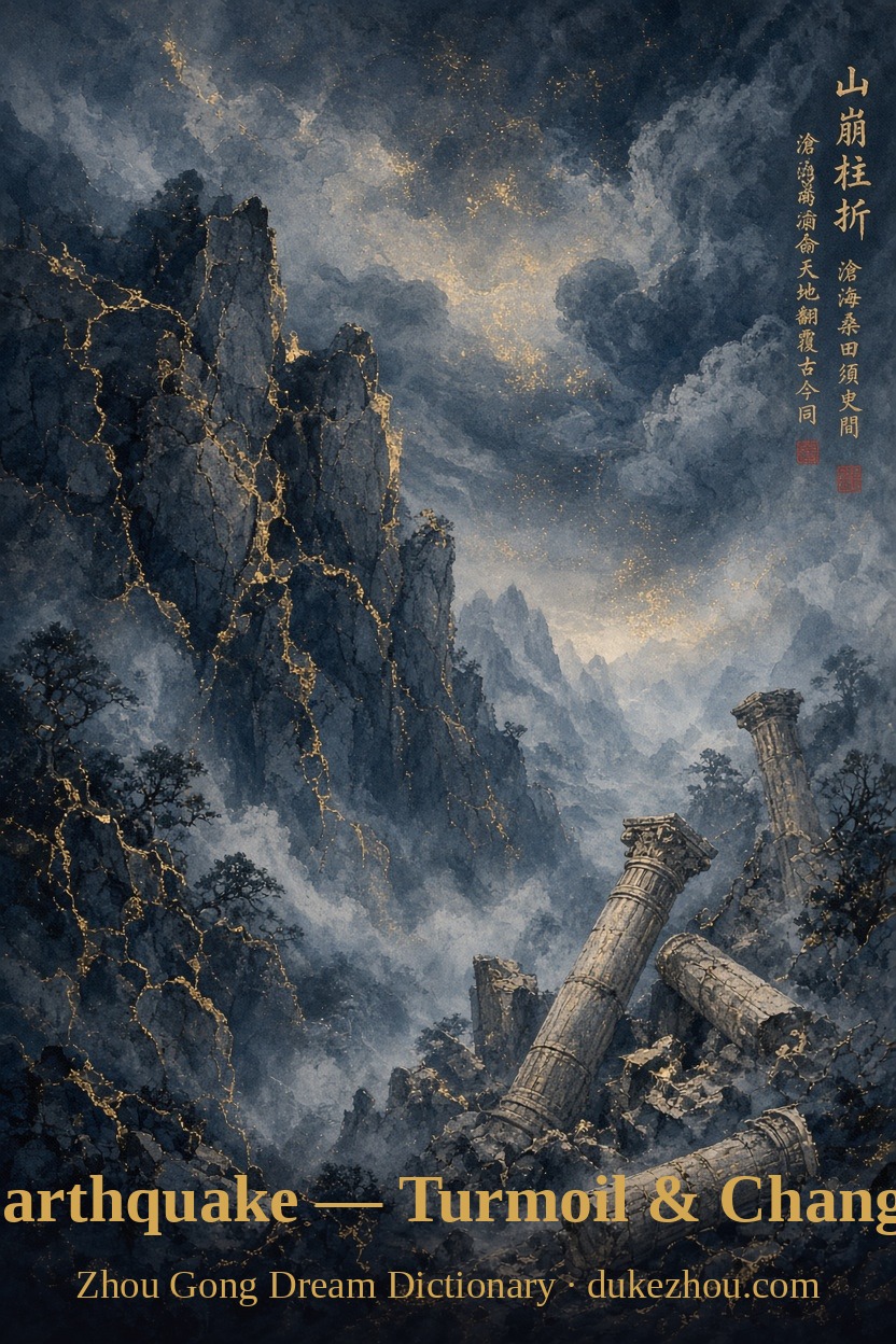 earthquake dream meaning — Zhou Gong interpretation illustration