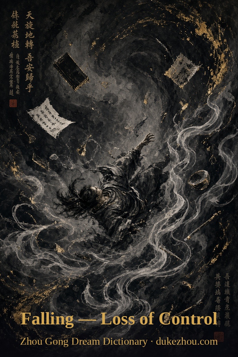 falling dream meaning — Zhou Gong interpretation illustration