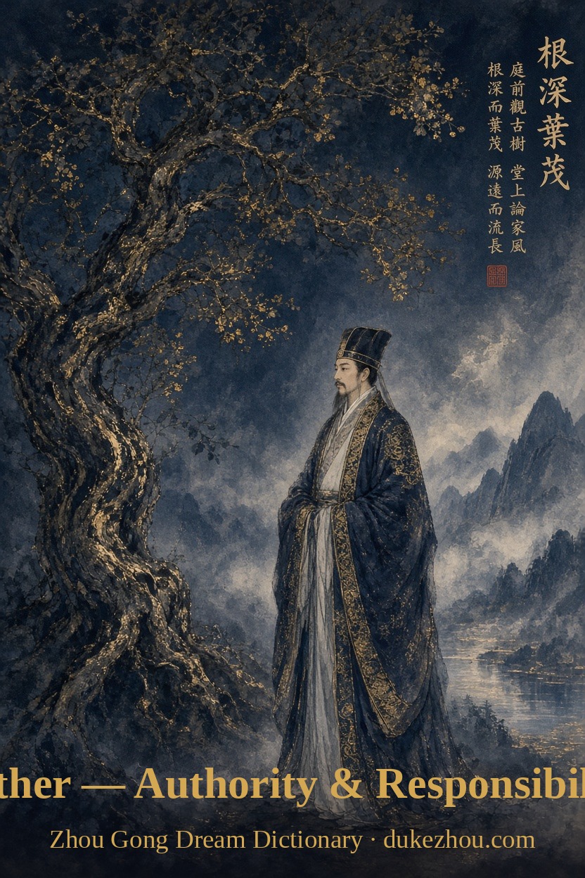 father dream meaning — Zhou Gong interpretation illustration