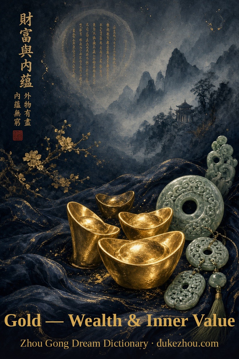 gold dream meaning — Zhou Gong interpretation illustration