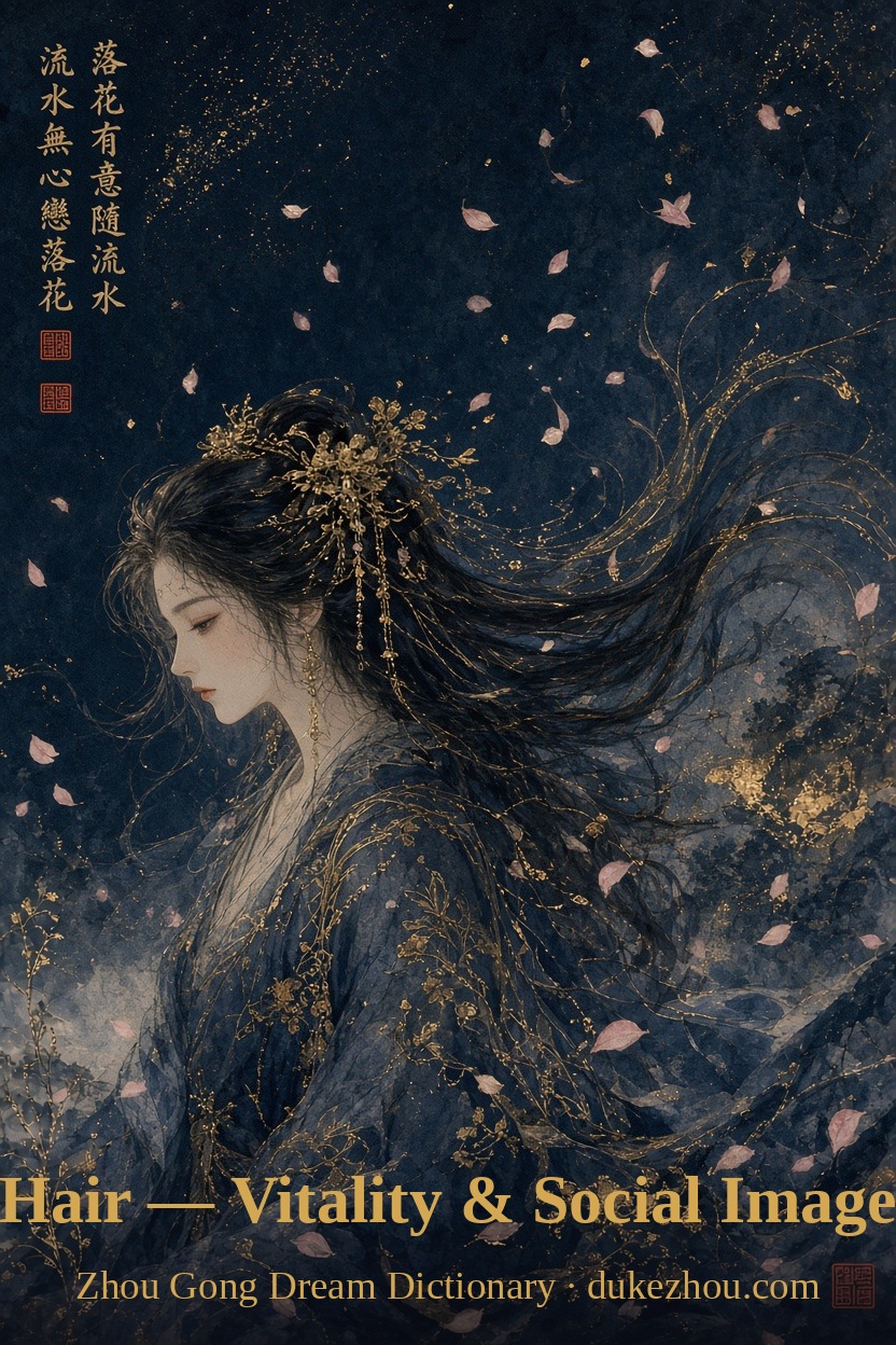 hair dream meaning — Zhou Gong interpretation illustration
