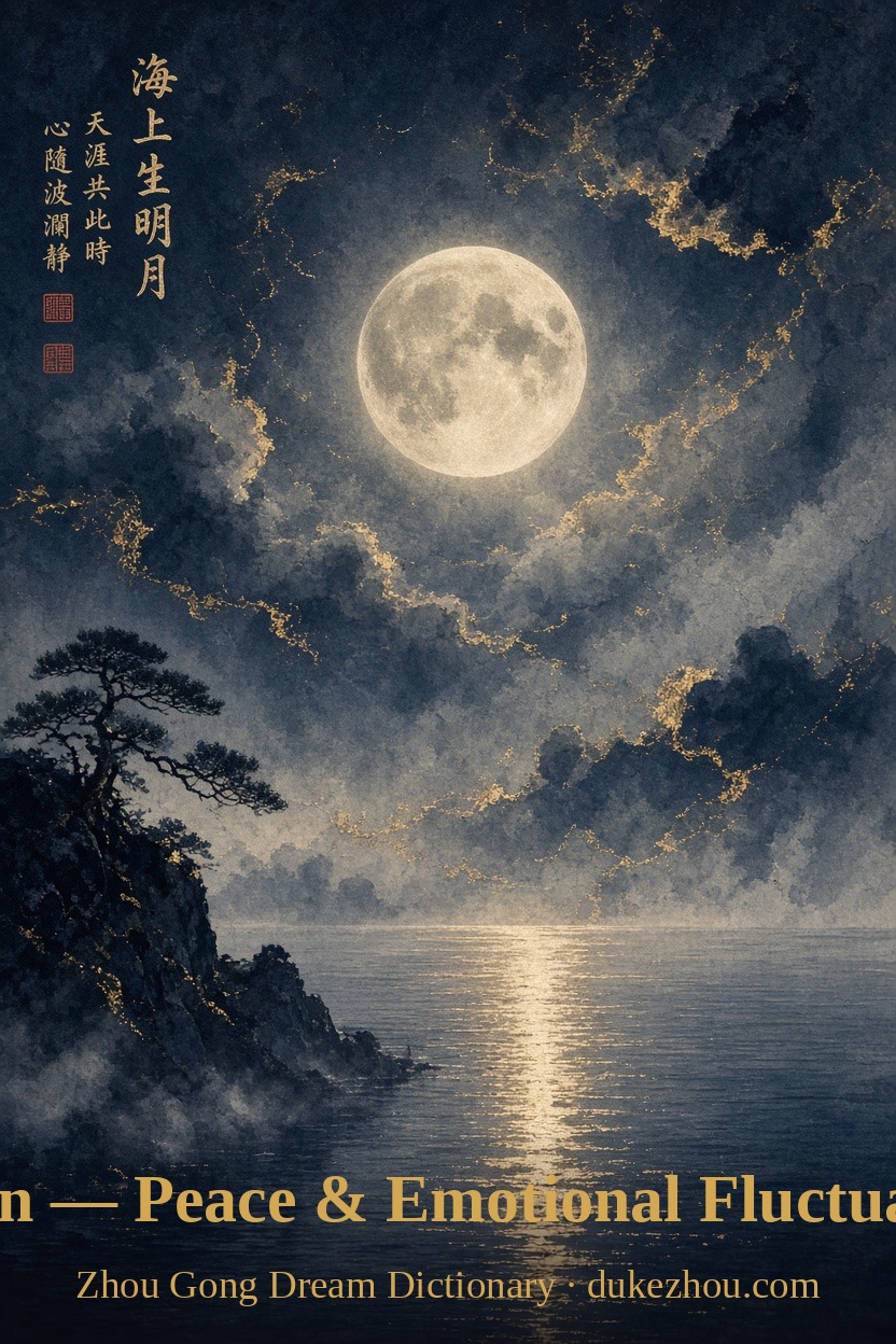 moon dream meaning — Zhou Gong interpretation illustration