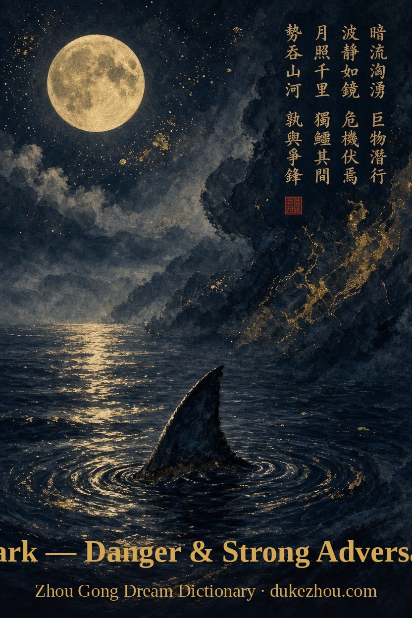 shark dream meaning — Zhou Gong interpretation illustration