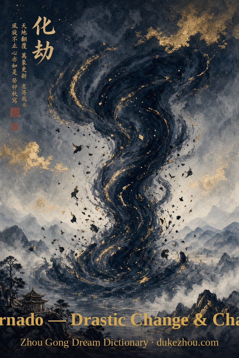 tornado dream meaning — Zhou Gong interpretation illustration